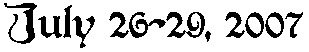 July 26-29, 2007