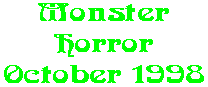 Monster Horror October 1998