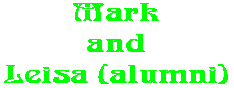 Mark and Leisa (alumni)