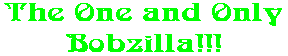 The One and Only Bobzilla!!!