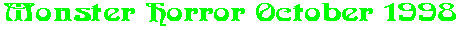 Monster Horror October 1998