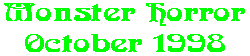 Monster Horror October 1998