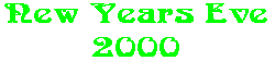 New Years Eve 2000