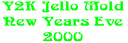 Y2K Jello Mold New Years Eve 2000